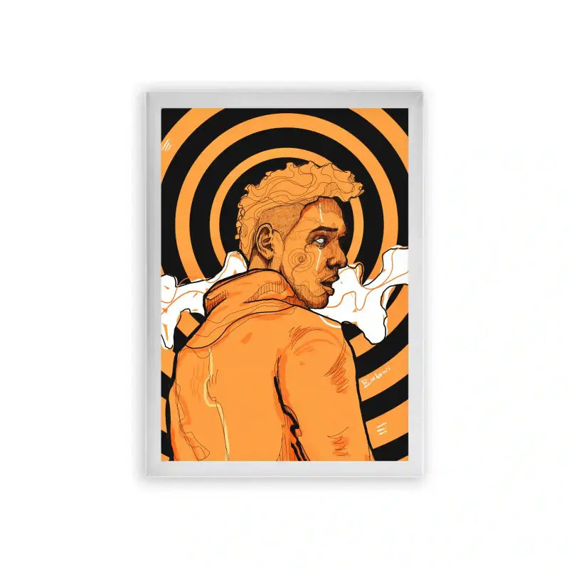 Marwan Pablo 'Urban Vortex' Framed Poster White Premium Wood