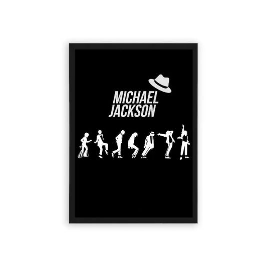 Michael Jackson 'Moonwalk' Framed Poster Black Hard Fiber