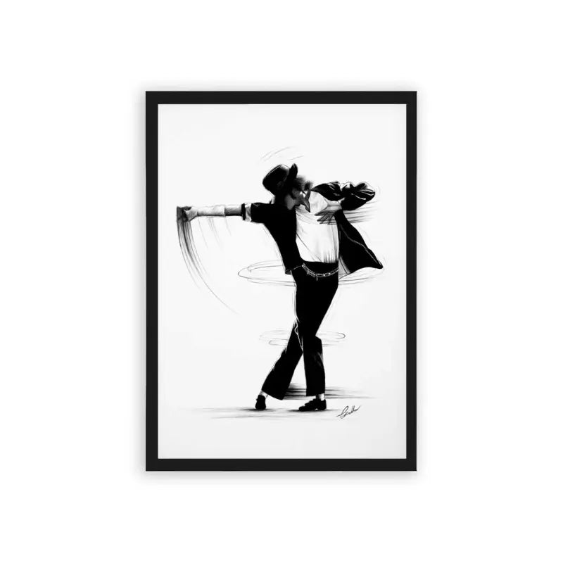 Michael Jackson 'Movement' Framed Poster Black Hard Fiber