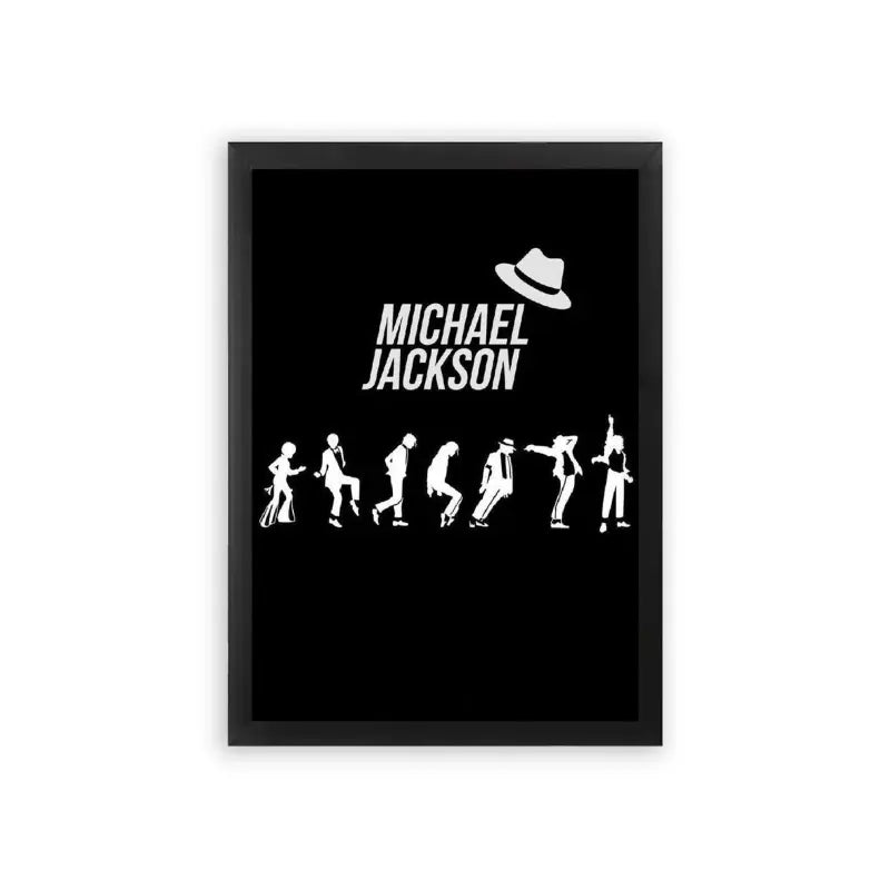 Michael Jackson 'Moonwalk' Framed Poster Black Premium Wood