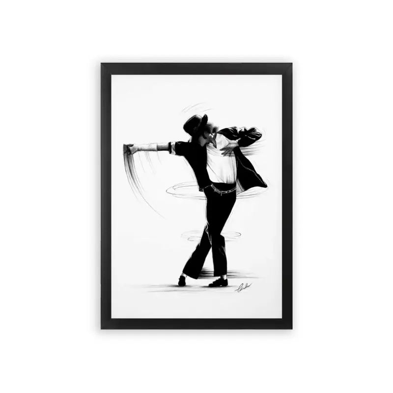 Michael Jackson 'Movement' Framed Poster Black Premium Wood