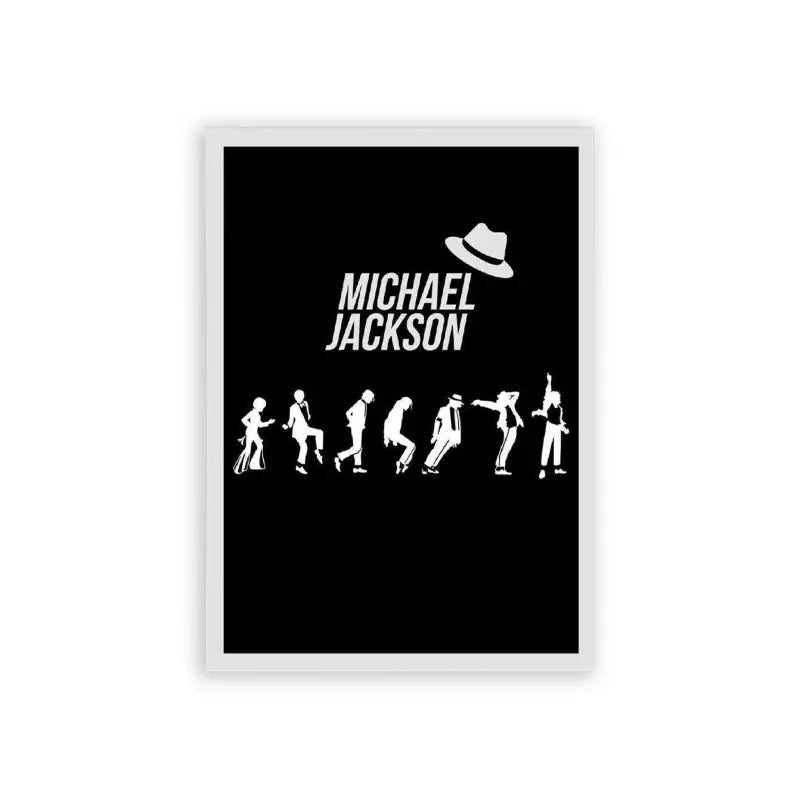 Michael Jackson 'Moonwalk' Framed Poster White Hard Fiber