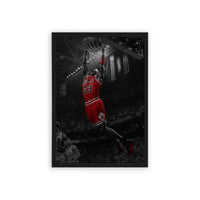 Michael Jordan 'Elevate and Dominate' Framed Poster Black Hard Fiber