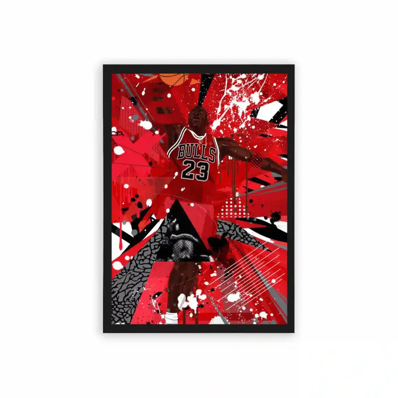 Michael Jordan 'Energy Explosion' Framed Poster Black Hard Fiber