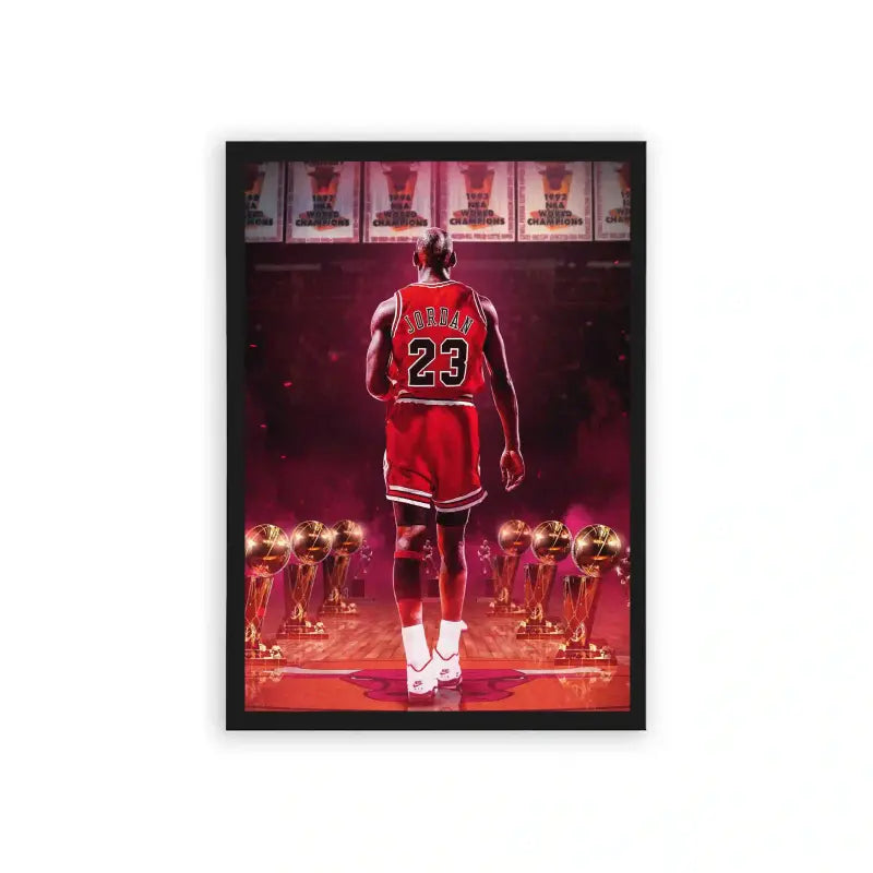 Michael Jordan 'Most Awarded' Framed Poster Black Hard Fiber