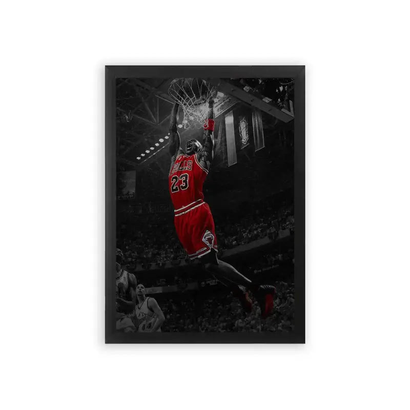 Michael Jordan 'Elevate and Dominate' Framed Poster Black Premium Wood