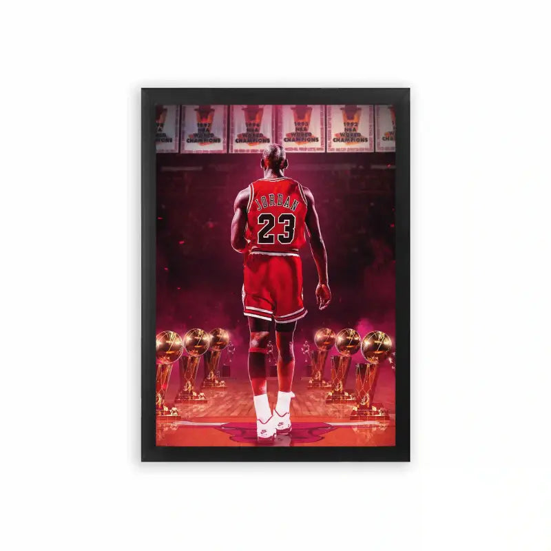 Michael Jordan 'Most Awarded' Framed Poster Black Premium Wood