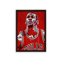 Michael Jordan 'Basketball Legend' Framed Poster Brown Premium Wood