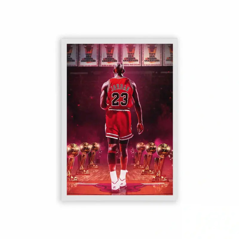 Michael Jordan 'Most Awarded' Framed Poster White Hard Fiber