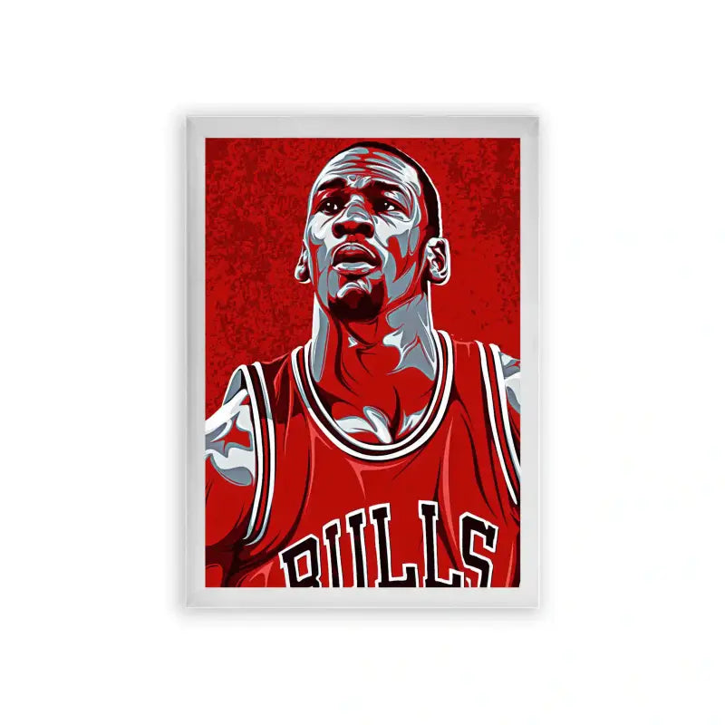 Michael Jordan 'Basketball Legend' Framed Poster White Premium Wood