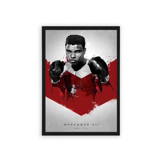 Muhammad Ali 'Athlete of the Century' Framed Poster Black Hard Fiber