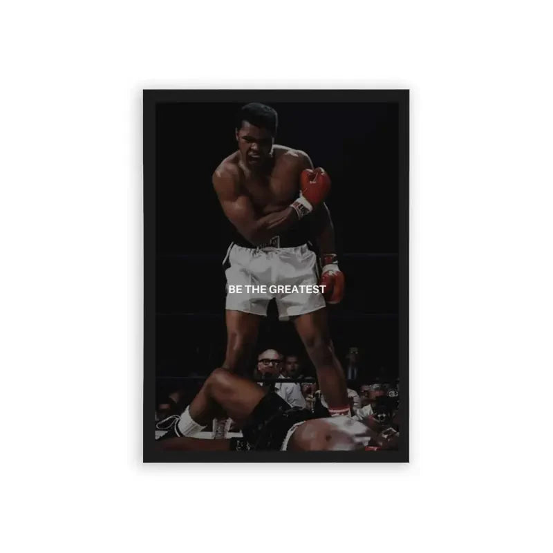 Muhammad Ali 'Be The Greatest' Framed Poster Black Hard Fiber