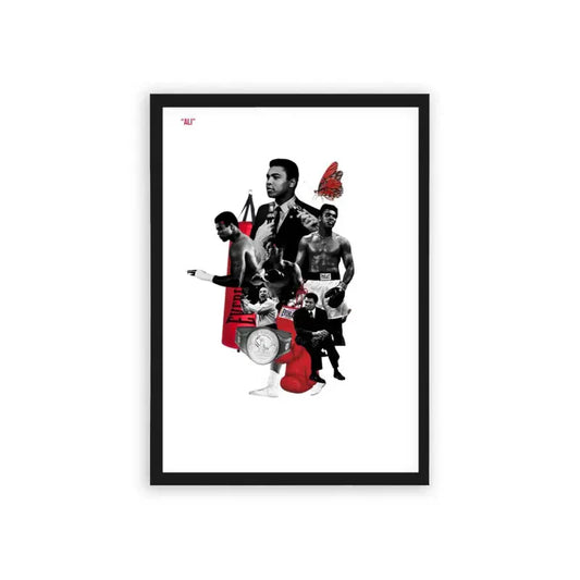 Muhammad Ali 'The Greatest' Framed Poster Black Hard Fiber