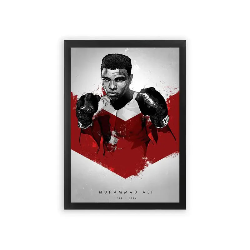 Muhammad Ali 'Athlete of the Century' Framed Poster Black Premium Wood