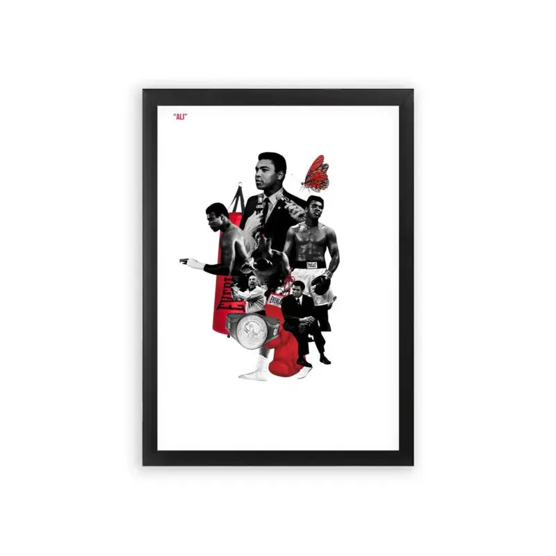 Muhammad Ali 'The Greatest' Framed Poster Black Premium Wood