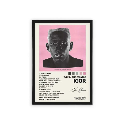 Tyler, The Creator 'Igor' Framed Poster Black Hard Fiber