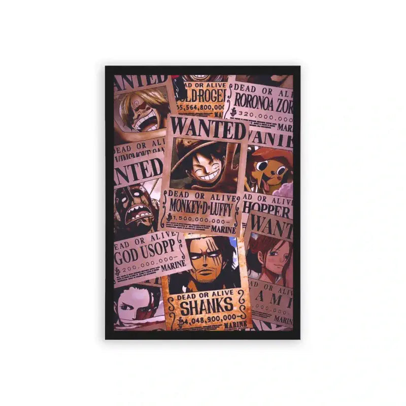 One Piece 'Bounty' Framed Poster Black Hard Fiber