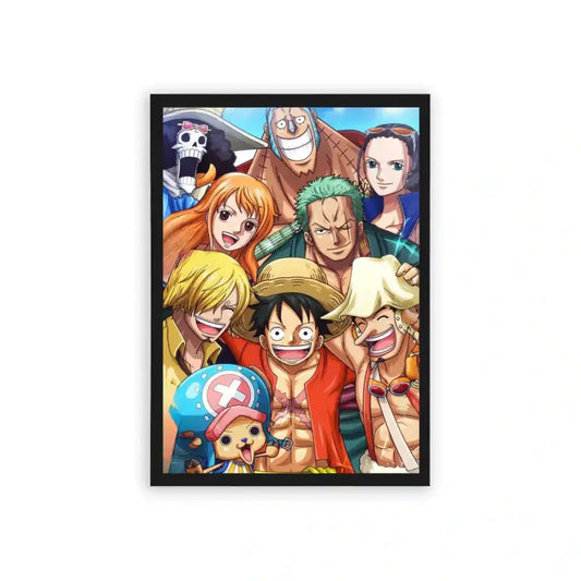 One Piece 'Pirates Unite' Framed Poster Black Hard Fiber