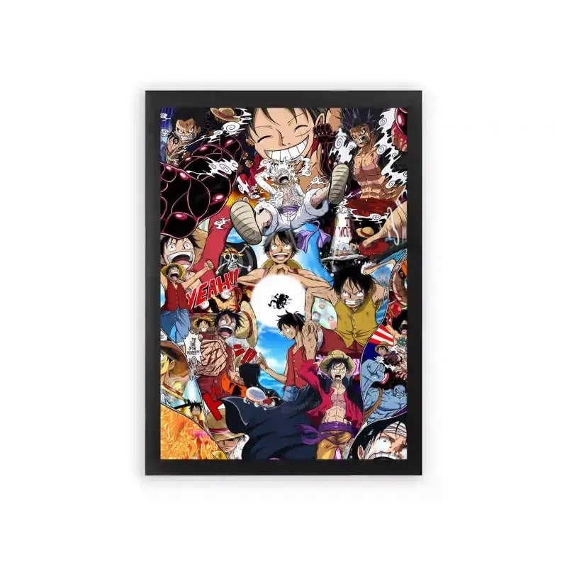 One Piece 'Adventure on The Horizon' Framed Poster Black Premium Wood