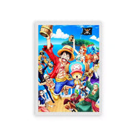 One Piece 'Comrades of The Sea' Framed Poster White Hard Fiber
