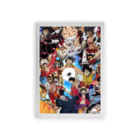 One Piece 'Adventure on The Horizon' Framed Poster White Premium Wood