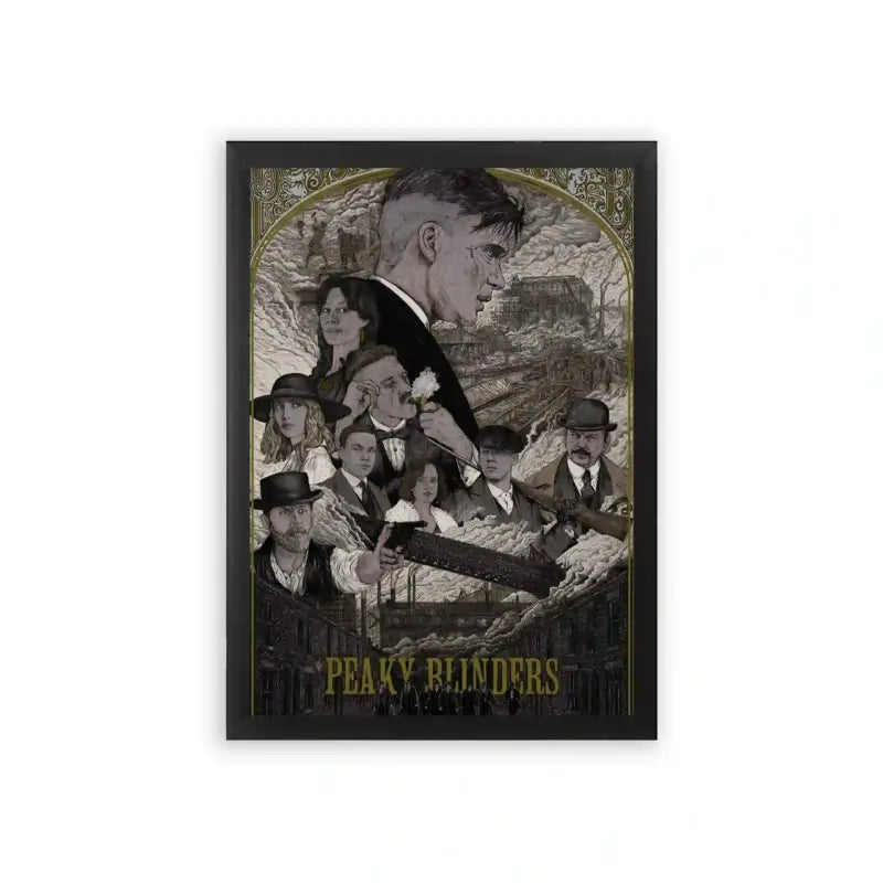 Peaky Blinders 'Birmingham's Finest' Framed Poster Black Premium Wood