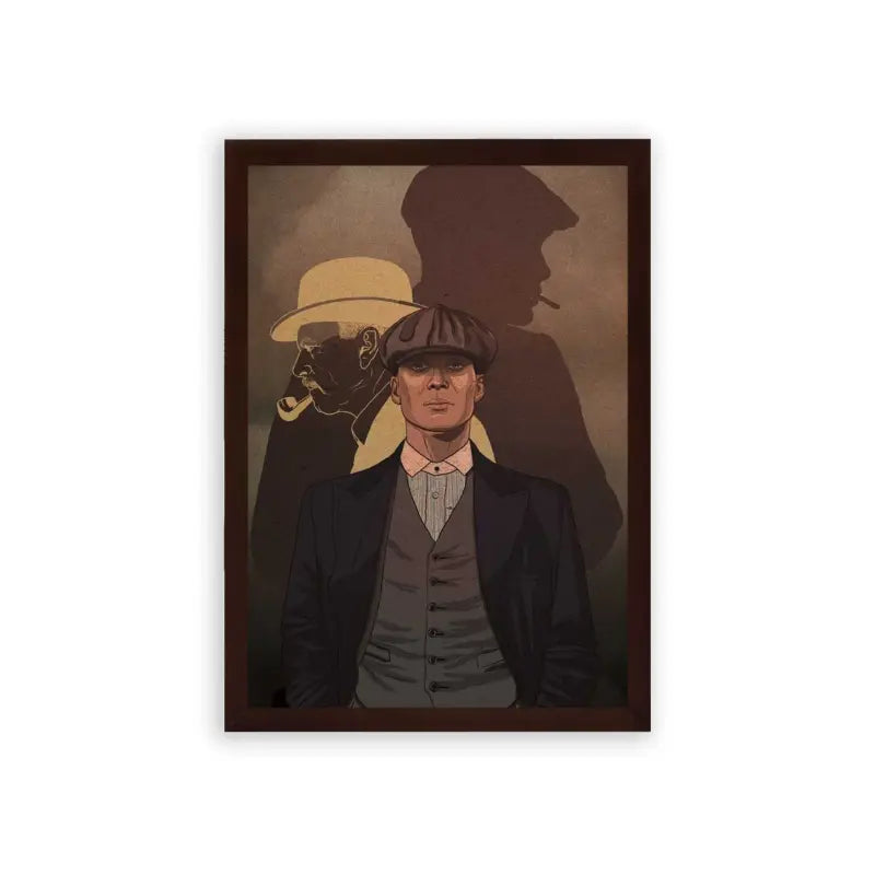 Peaky Blinders 'Empire of Smoke' Framed Poster Brown Premium Wood