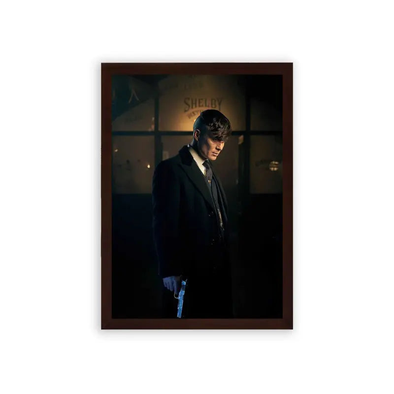 Peaky Blinders 'Twilight of Shelby' Framed Poster Brown Premium Wood