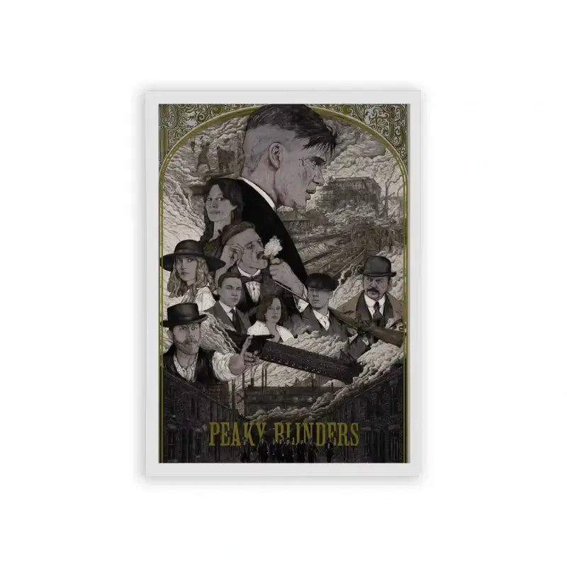 Peaky Blinders 'Birmingham's Finest' Framed Poster White Hard Fiber