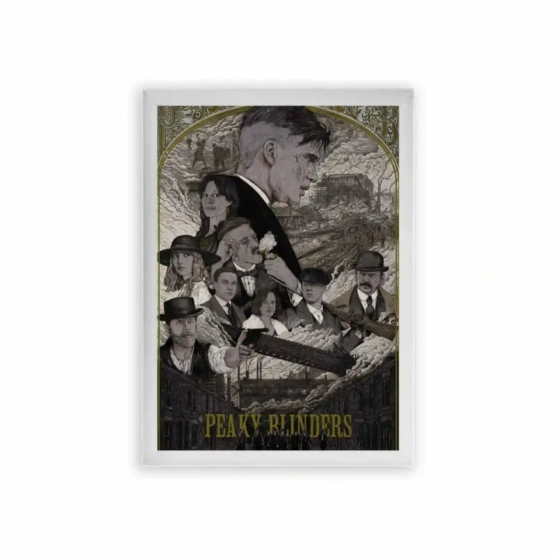 Peaky Blinders 'Birmingham's Finest' Framed Poster White Premium Wood