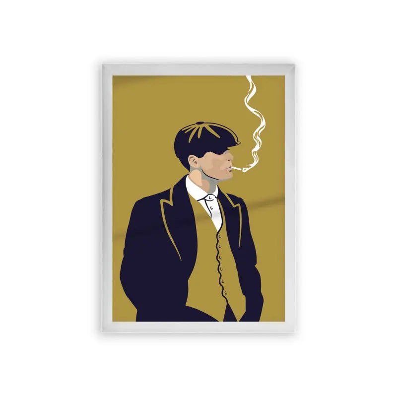 Peaky Blinders 'Suits and Schemes' Framed Poster White Premium Wood