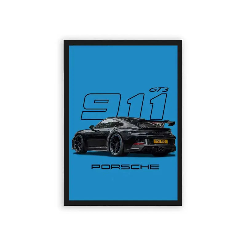 Porsche 'Iconic Speedster' Framed Poster Black Hard Fiber