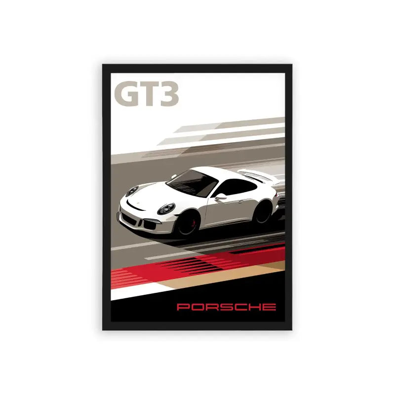 Porsche 'Speed & Style' Framed Poster Black Hard Fiber