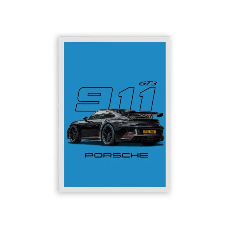 Porsche 'Iconic Speedster' Framed Poster White Hard Fiber