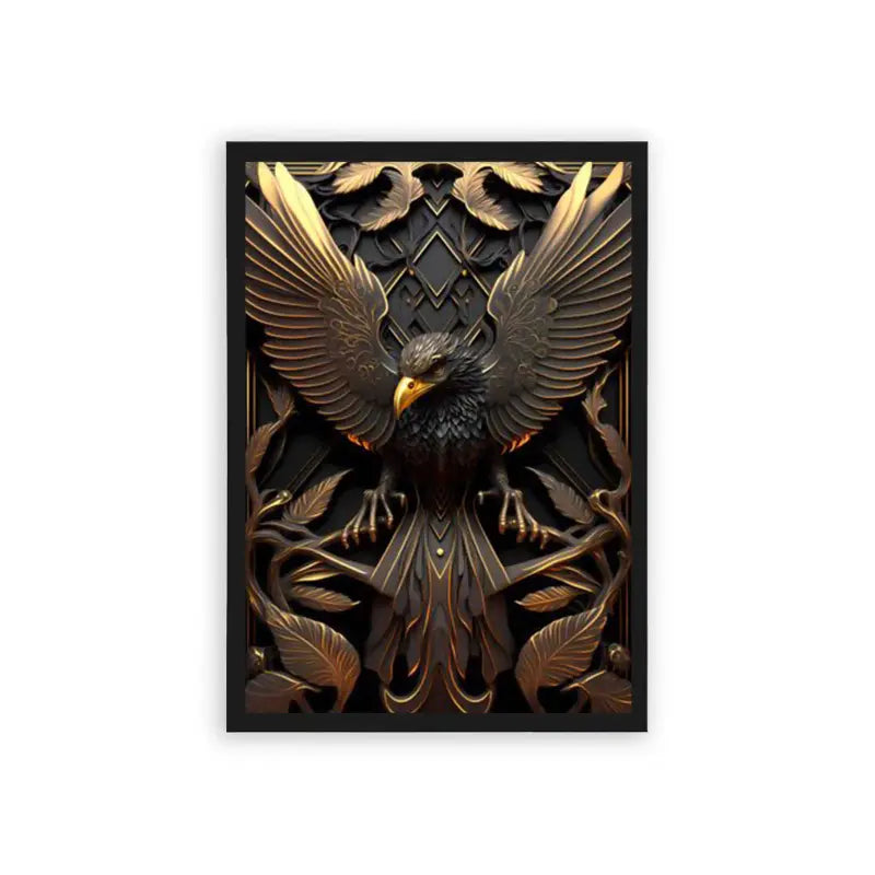 Eagle's Soaring Spirit Framed Poster Black Hard Fiber