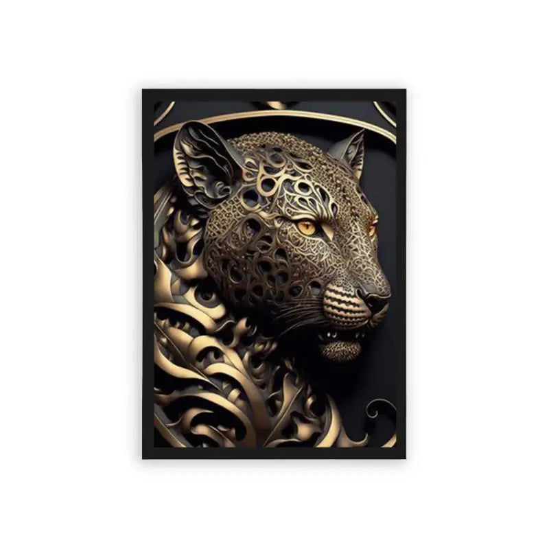 The Immortal Leopard Framed Poster Black Hard Fiber