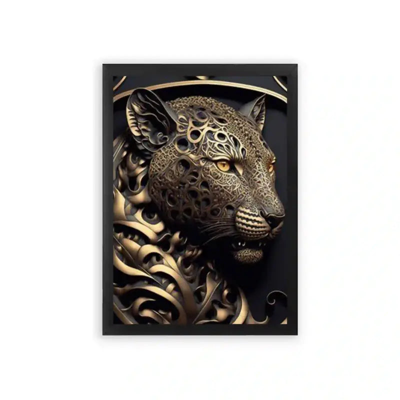 The Immortal Leopard Framed Poster Black Premium Wood