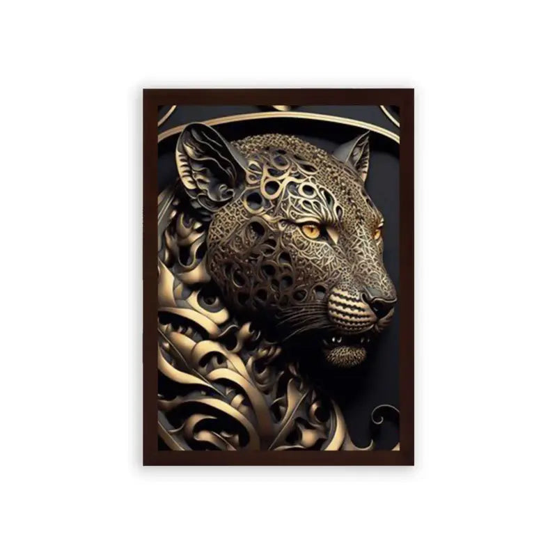 The Immortal Leopard Framed Poster Brown Premium Wood