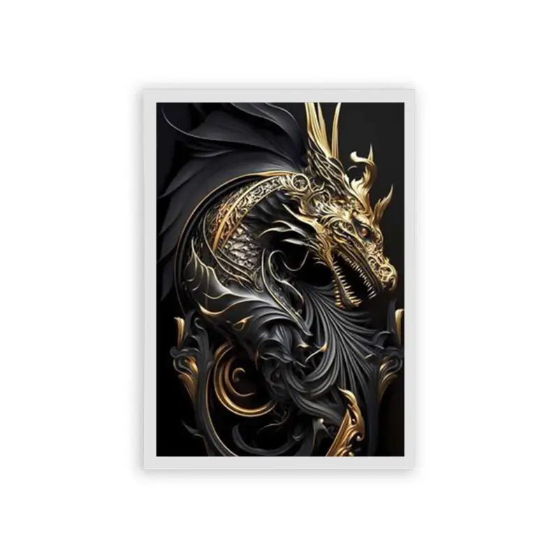 The Dragon's Lure Framed Poster White Hard Fiber