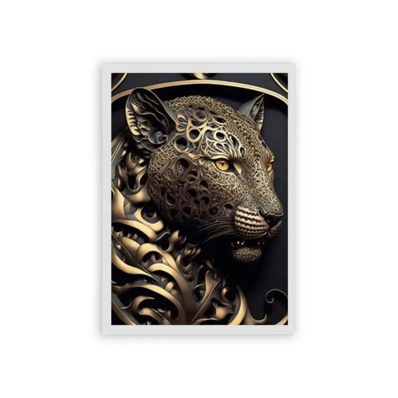 The Immortal Leopard Framed Poster White Hard Fiber