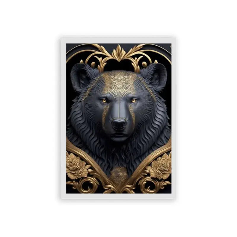 The Imperial Bear Framed Poster White Hard Fiber