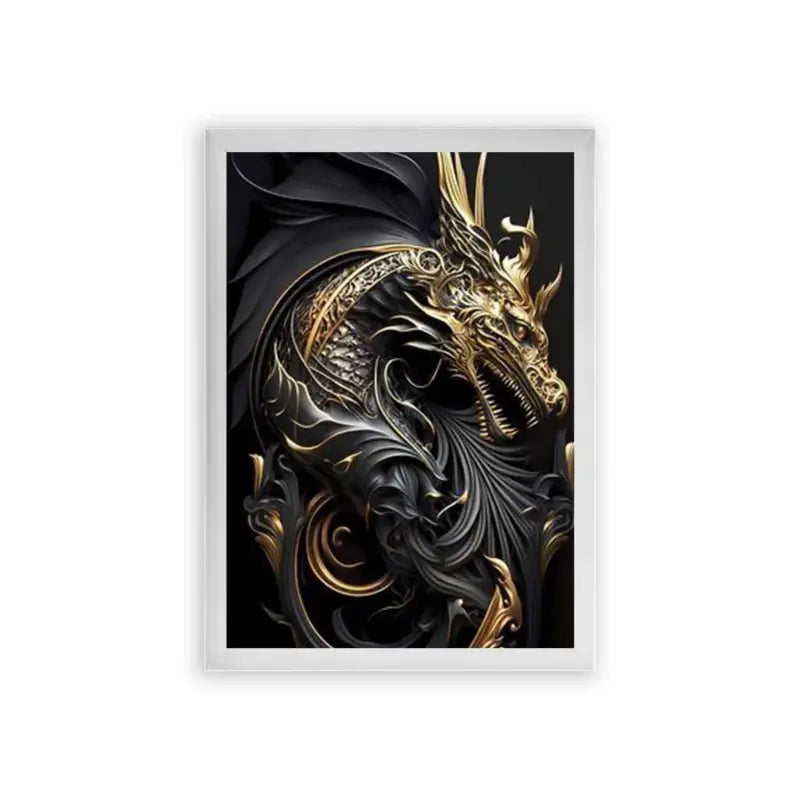 The Dragon's Lure Framed Poster White Premium Wood