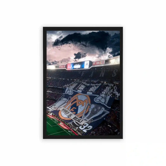 Real Madrid 'Kings of the Pitch' Framed Poster Black Hard Fiber