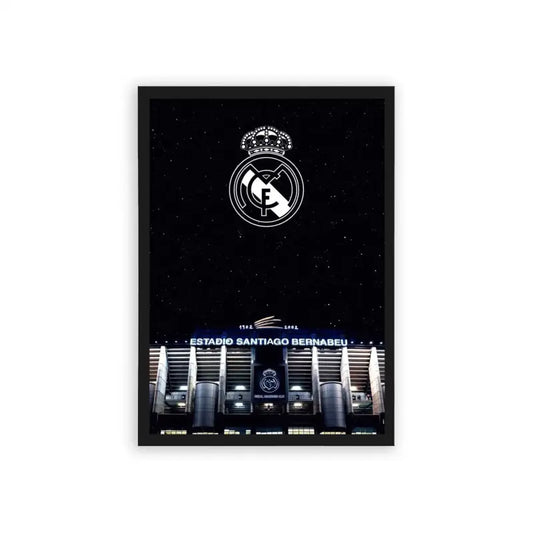 Real Madrid 'Midnight Majesty' Framed Poster Black Hard Fiber