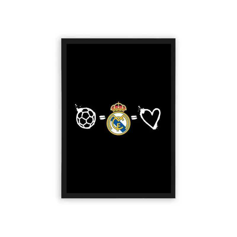 Real Madrid 'The Heart of Madrid' Framed Poster Black Hard Fiber