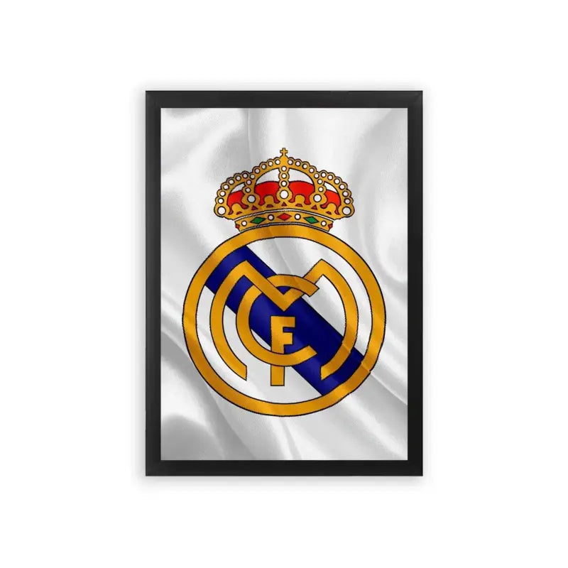 Real Madrid 'Football Royalty' Framed Poster Black Premium Wood