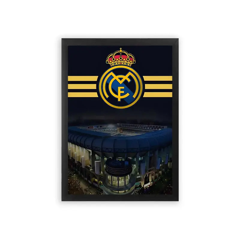 Real Madrid 'Madridista Pride' Framed Poster Black Premium Wood