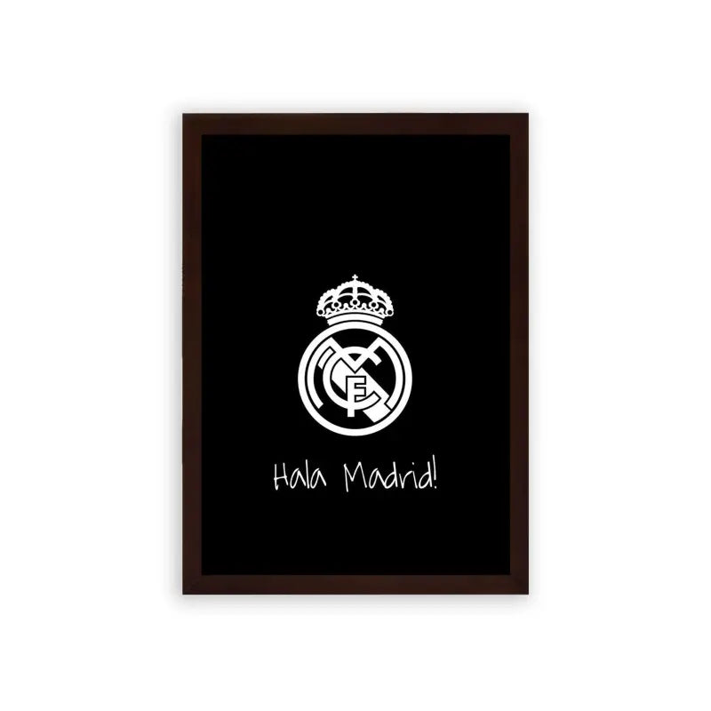 Real Madrid 'Pure Passion' Framed Poster Brown Premium Wood