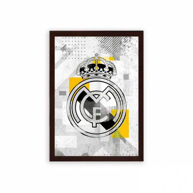 Real Madrid 'Royal Legacy' Framed Poster Brown Premium Wood