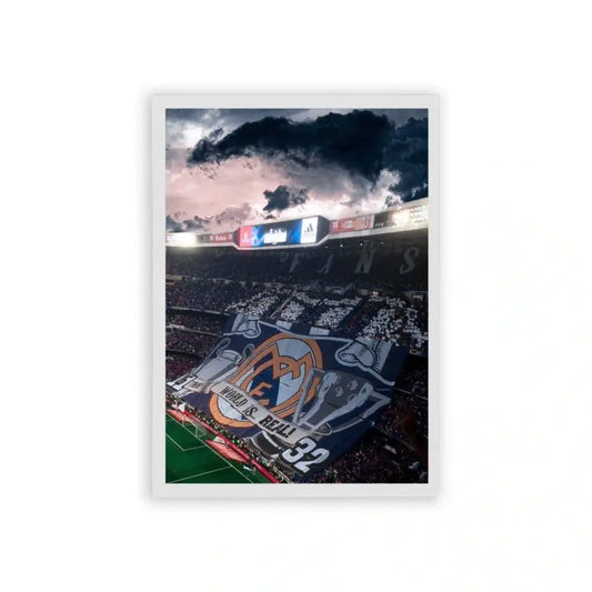 Real Madrid 'Kings of the Pitch' Framed Poster White Hard Fiber